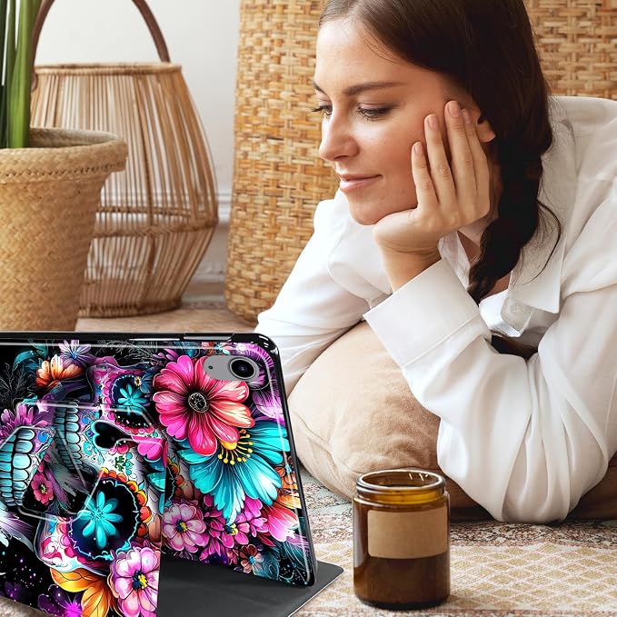 for iPad 10.2 Rotating Case 360° Protection Adjustable Kickstand Cover for iPad 10.2 (7th8th9th Generation) Shockproof Durable Lightweight PU Leather for iPad 10.2 Stand Case Basketball
