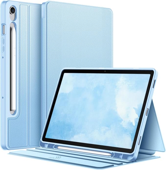 Fintie Case for Samsung Galaxy Tab S10 Lite/S10 FE/S9 FE 10.9''/S9 11Blue | Multiple Angle Stand Slim Shield Soft TPU Back Shell Cover S Pen Holder Auto Wake/Sleep