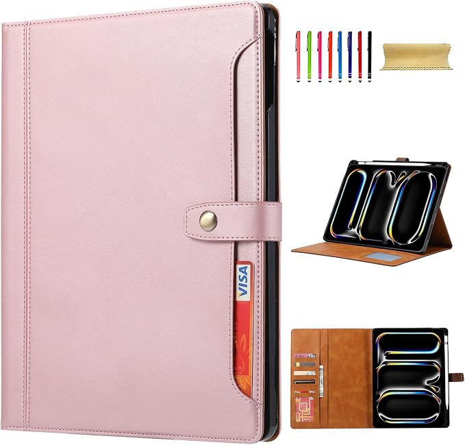 Flip Case for Apple iPad 10.2 9th 8th 7th Generation 2021/2020/2019 Pencil Holder Smart Cover Auto Sleep Wake Protective Documents Pocket Stand Snap Closure Case for iPad 10.2 Inch Black