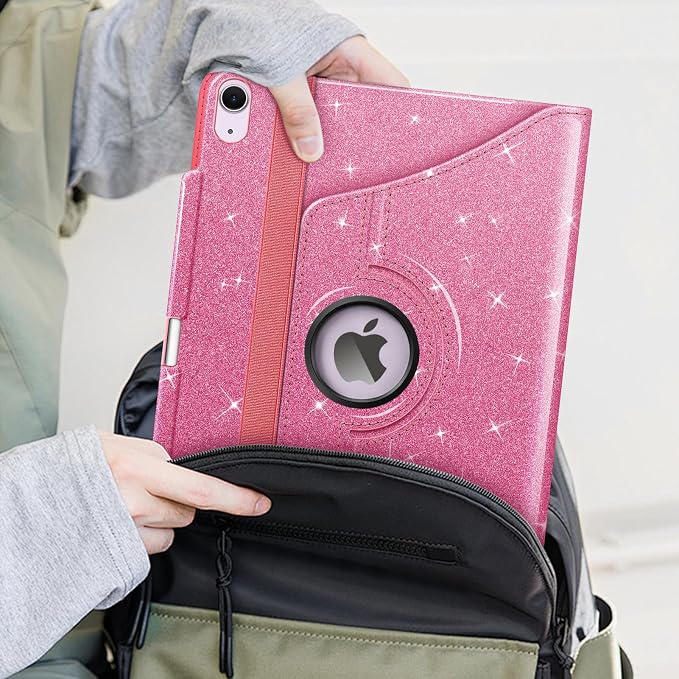 Fintie Rotating Case for iPad Air 13-inch M4/M3/M2 (2026/2025/2024) | 360° Swivel Stand Landscape &amp Portrait Viewing Shockproof Protective Cover Pencil Holder Auto Sleep/Wake Black