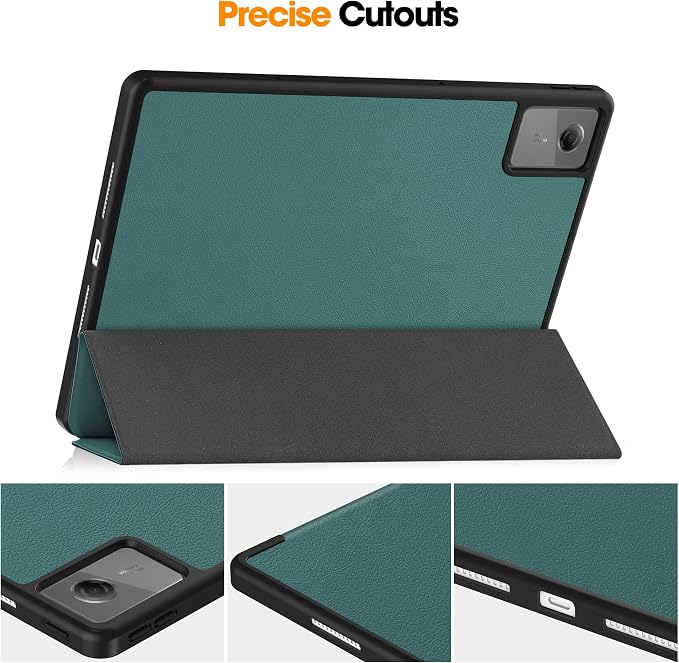 YRH for Idea Tab Pro 12.7 inch Case 2025 with Pen Holder Soft TPU Back Tablet Cover Case with Auto/Sleep (Black)