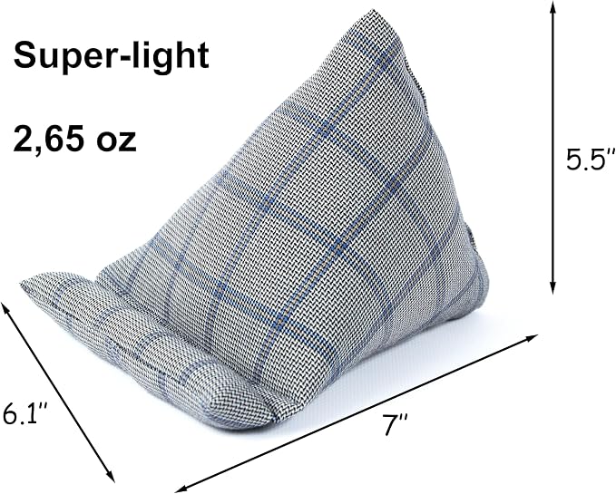 Handmade Phone Pillow Holder - The Wedge Mobile Device Stand - Fabric Phone Stand for All iPhones All Smartphones! 7 x 6.1 x 5.5 Inches (ABC)