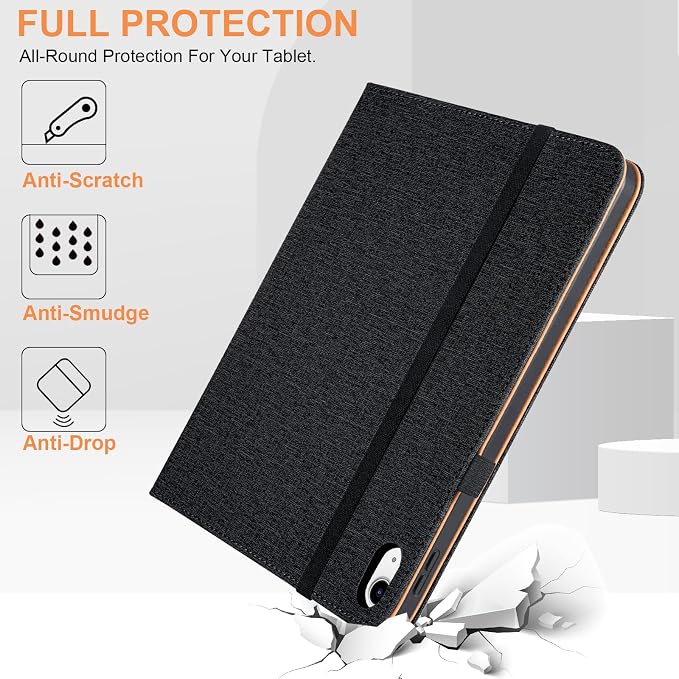 for iPad A16 Case 11 Inch 2025Cover for iPad 10th 11th Generation Case with Pencil HolderBlack