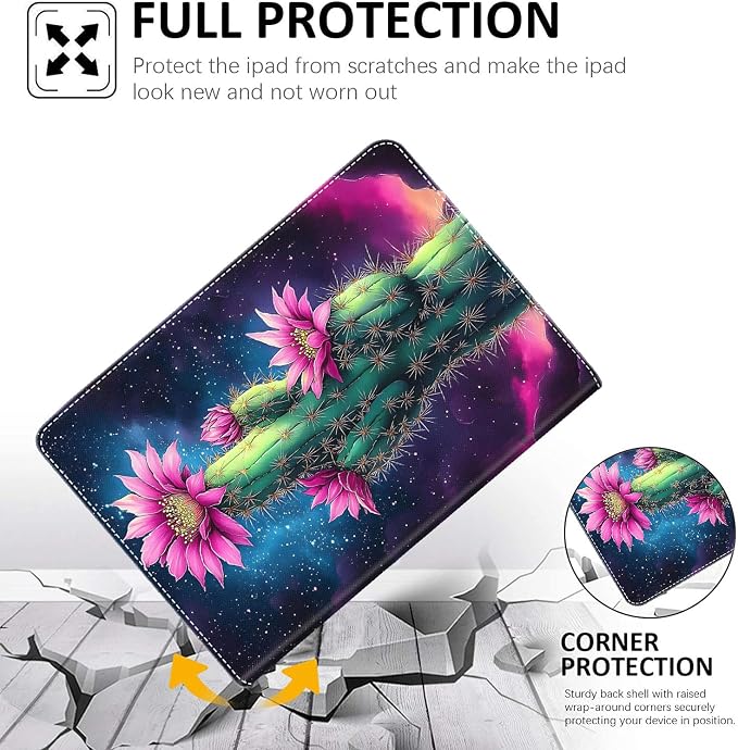 Case for New iPad (A16) 11th Generation 11 Inch 2025 for iPad 10th Generation 10.9 2022 Multi-Angle Smart Stand Cover Auto Sleep/Wake Halloween Panda Wizard and Pumpkin