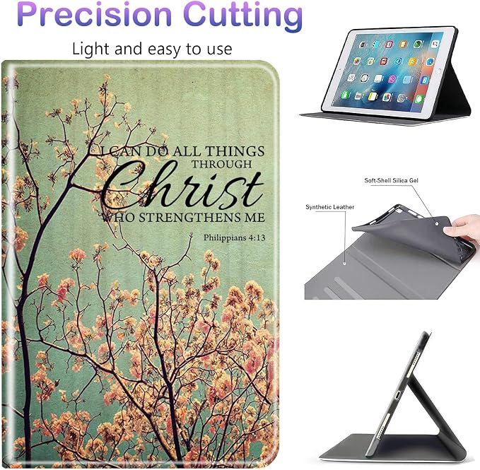 Case for iPad 10.2-inch (2021/2020/2019)/ iPad Air 10.5 2019 / iPad Pro 10.5 Multi-Angle Bracket with Automatic Sleep/Wake Protection Case - Babe We Got This