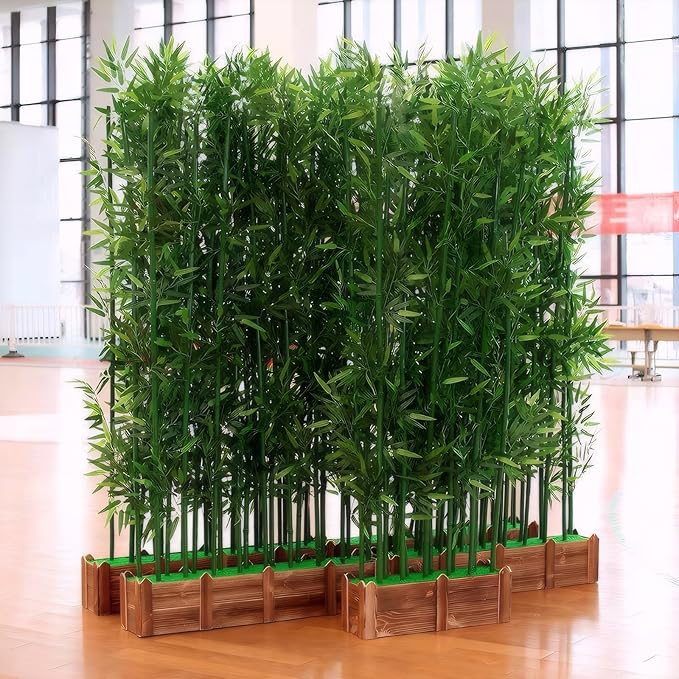 16-Pack 4ft Artificial Privacy Fence | Faux Plant with Realistic Silk Leaves for Indoor Decor & Outdoor Garden – UV-Protected, Waterproof Tall Screen Set