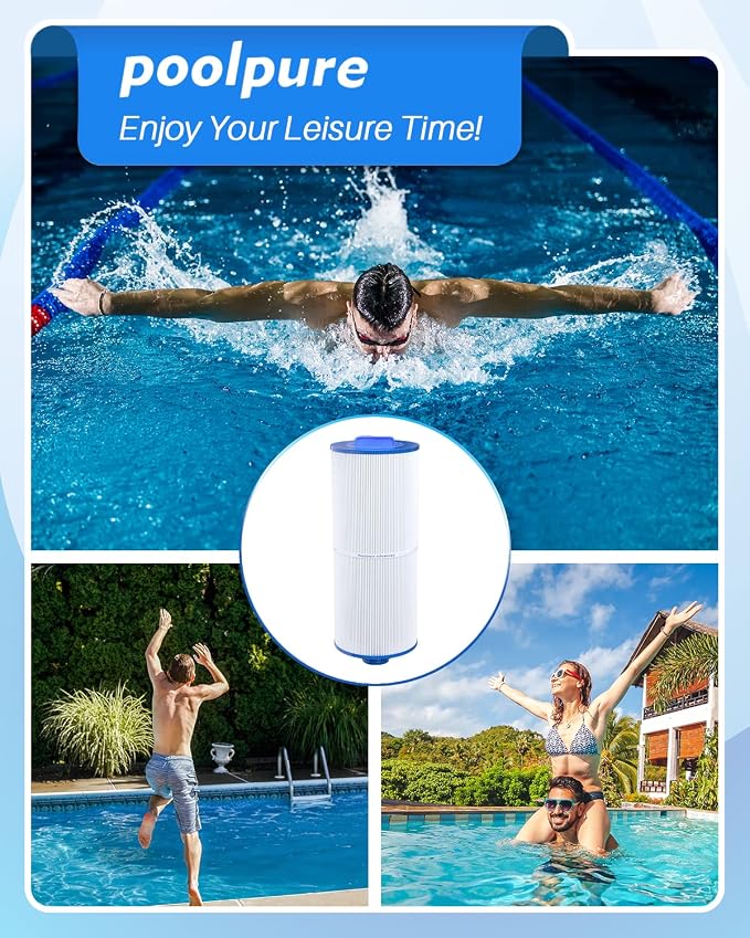 POOLPURE Removable Handle Spa Filter Replaces PJW60TL-OT-F2S, Jacuzzi Prem J300