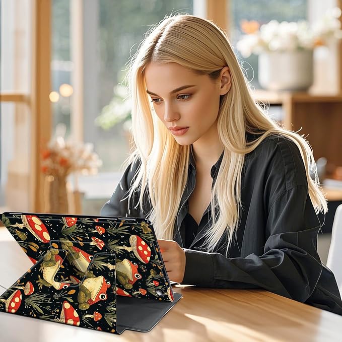 for Amazon Fire Max 11 2023 Release Table Case 11'' Rotating Auto Wake Sleep Leather Table Case for Amazon Fire Max 11 2023 Release Stand Bird Flowers Design for Woman Man