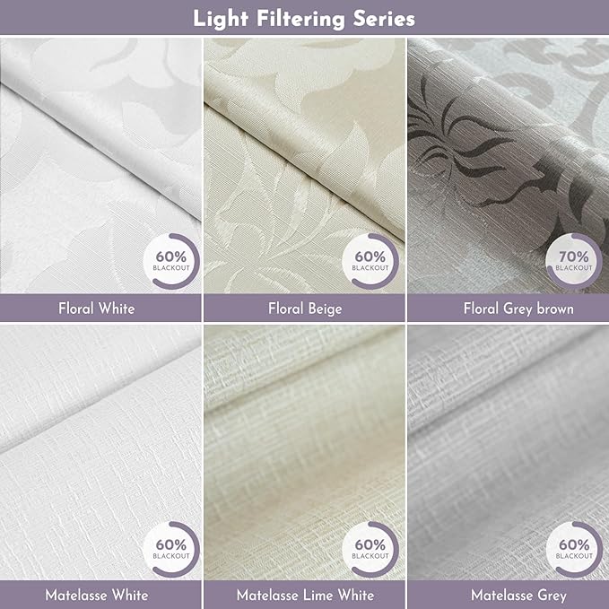 Graywind Roman Shades Light Filtering Roman Window Shades Plain Fold Soft for Doors Bedroom, Custom Size (Fabric Samples)