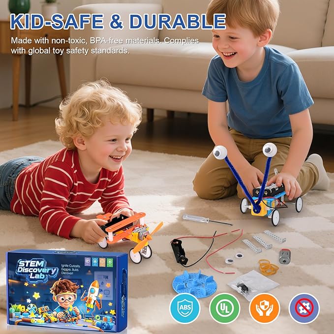 STEM Kits for Kids Ages 6-12, Science Kits for Kids,DIY STEM Gifts Toys for 6 7 8 9 10 11 12 13 Year Old Boy Birthday Gifts,Robot Building Science Kits Engineering Projects,Science Experiments Kits