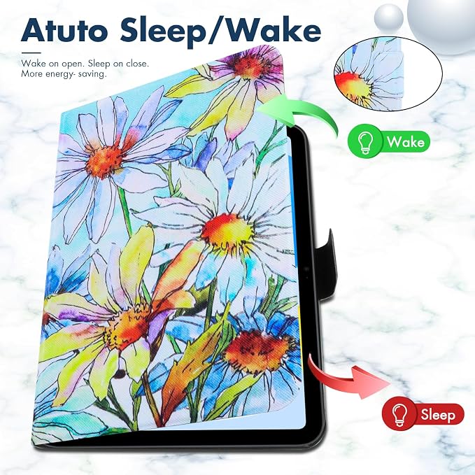 Dteck for iPad A16/10th Generation 10.9 Inch 2022 Case with Pencil HolderPremium PU Leather Folio Multiple Viewing Angles Stand Cover Auto Wake/Sleep Protective Tablet Cases for Women MenBookshelf