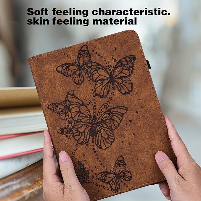 Case for Samsung Galaxy Tab A 10.1 2016 (No S Pen Version)Butterfly PU Leather Folio Flip Stand Case 10.1 Inch (SM-T580/T585/T587) - Blue