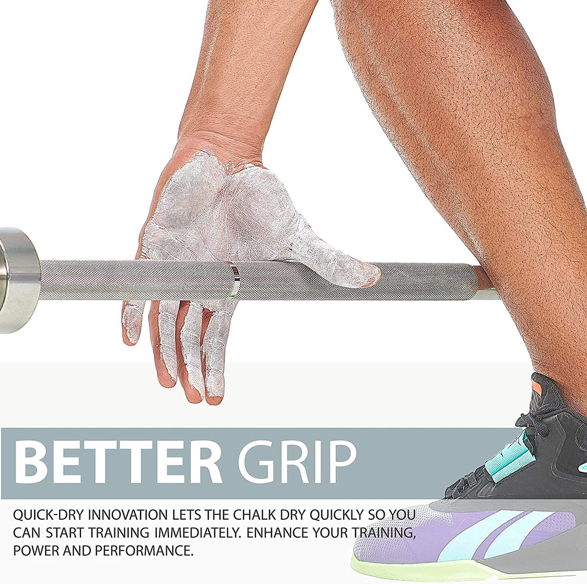 WARM BODY COLD MIND Liquid Chalk Improves Grip for Cross Training, Weightlifting, Powerlifting, Deadlifting, Gymnastics, Climbing, Pole Dancing, No Mess (50+50ml)