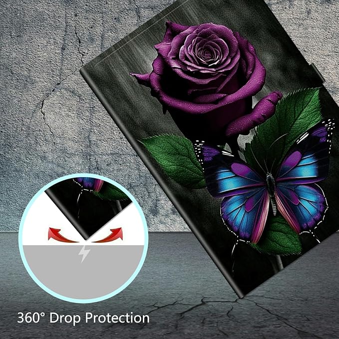 Universal Case for 10.6 inch 11 inch TabletUniversal Case for 10.6-11 Inch Touchscreen TabletSlim PU Leather Stand Folio Shell Cover with 360 Degree Rotatable Kickstand ViewingAbstract Sun Leaf