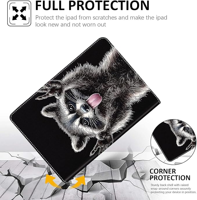 Case for New iPad (A16) 11th Generation 11 Inch 2025 for iPad 10th Generation 10.9 2022 Multi-Angle Smart Stand Cover Auto Sleep/Wake Halloween Panda Wizard and Pumpkin
