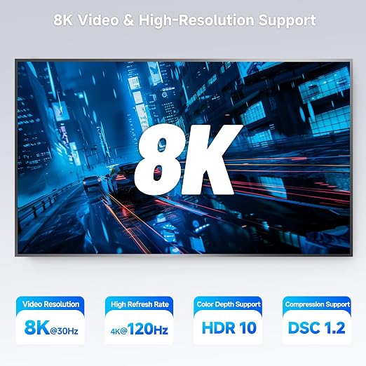 Cable Matters [USB-IF Certified] USB4 Cable with Side Screw Lock 6.6ft | [8K@30Hz / 4K@120Hz Video 240W Charging 20Gbps Data Transfer] USB C Screw Lock / USB-C Locking Cable