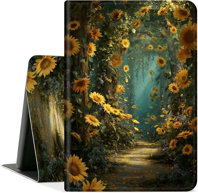 DEGDFSGR for Amazon Fire HD 10 Tablet 10 Plus Tablet Case (13th/11th Generation 2023/2021 Release) with Adjustable StandAuto Sleep/Wake for Kindle Fire 10 Case 10.1 inchAmerican Flag Sunflower Cross