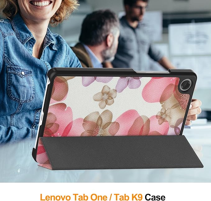 Smart Case for Lenovo Tab One / K9 8.7 Inch 2025 TB305XU/TB305FU Lightweight Trifold Stand Cover Auto Wake Sleep Blackish Green