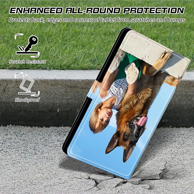 for Walmart Onn 10.1 2024 Onn 10.1 Gen 4 Universal Tablet Case 360 Degree Rotating Kickstand Protective Stand Case with Multiple Viewing PU Leather Shell Case Black Book Cat