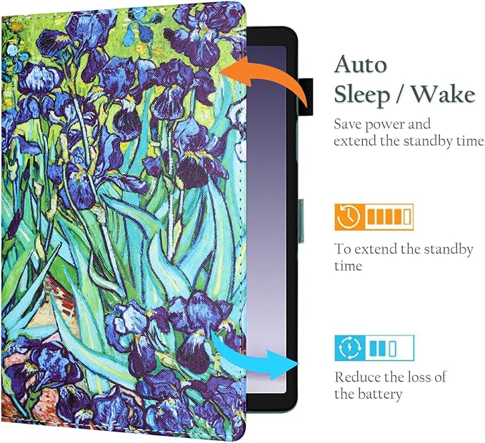 Fancity Case Fits Samsung Galaxy Tab A9/A11 Plus 11” 2025/2023 X210/X216 | Premium PU Leather Cover with Multi-Angles Pencil Holder Smart Wake Sleep for Galaxy Tab A9 A11 Plus X218 Beach