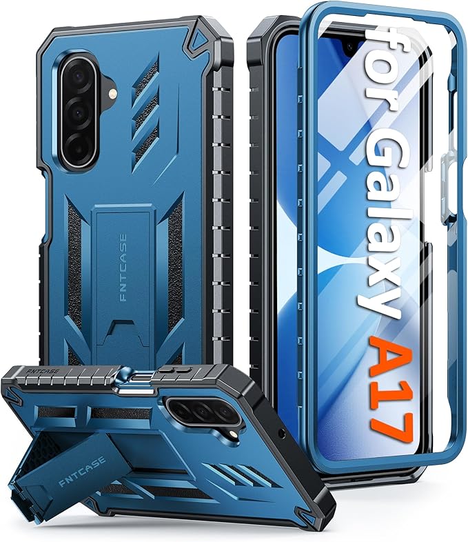 FNTCASE for 11 Pro XL Case Rugged Kickstand 2 Front Frames Black | Built-in Screen Protector 20FT Military-Grade Drop Protection Rugged Heavy Duty Shockproof Full Body Protective Cover