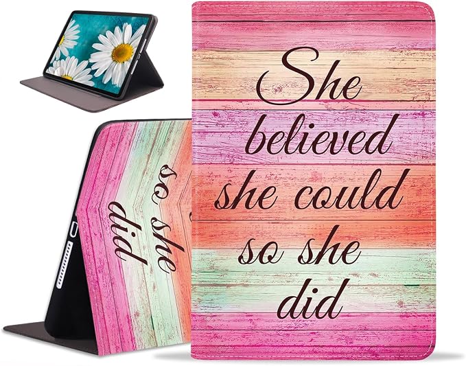 Case for Samsung Galaxy Tab A 10.1 Inch 2019 Tablet [SM-T510/T515/T517] Slim PU Leather Case Adjustable Stand with Auto Wake/Sleep - Bible Verse Proverbs 31:25