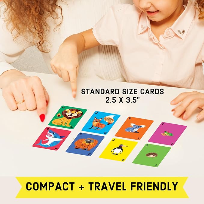 Mudpuppy Wild King! – Animal Version of Classic Kids War Card Game with Adorable Illustrations of Wild Animals for Children Ages 4 and Up, 2-4 Players, Brown