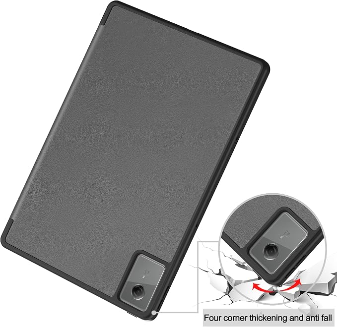 YRH for Idea Tab Pro 12.7 inch Case 2025 with Pen Holder Soft TPU Back Tablet Cover Case with Auto/Sleep (Black)