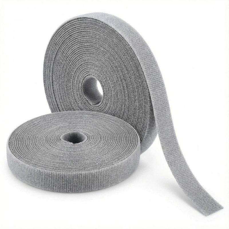 Cable Ties Adjustable and Reusable, 5M x 1.2CM Self-Gripping Hook and Loop Wire Organizer, Cord Management Kit for Home Office Computer Data Cables(Gray)