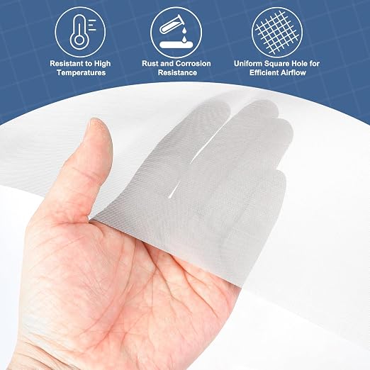 uxcell 150 Mesh 118" x 16" Woven Wire Mesh, 304 Stainless Steel Air Vent Filter