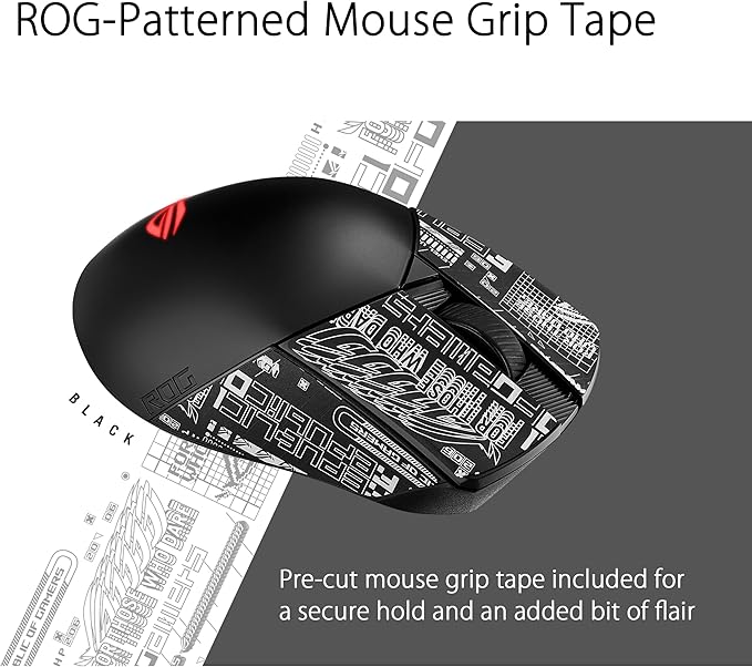 ASUS ROG Gladius III Wireless Aimpoint Gaming Mouse – Right-Handed Ergonomic, 79g, Tri-Mode Connectivity, 36K DPI, up to 119Hr Battery, Hot-Swappable Switches, PC/Mac Support - Black