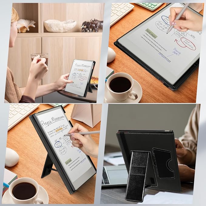 E NET-CASE Case for Remarkable 2 Paper Tablet - Business Design Protective Stand Cover with Pen Holder/Hand Strap/Carrying Shoulder Strap &amp Auto Sleep/Wake for 10.3 2020 Released (Green)