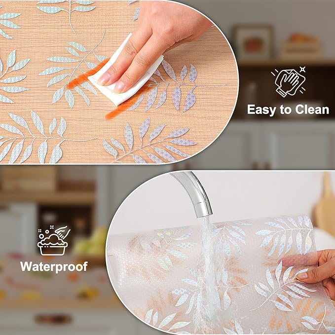 Cooyes Shelf Liner – Premium Non-Adhesive Cabinet & Drawer Liner for Kitchen – Waterproof Shelf Paper with Modern Pattern – Durable EVA Cabinet Mat – Easy to Cut （24" W x 360" L）