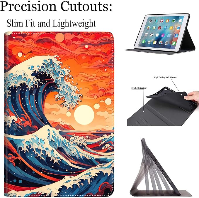 Case for New iPad (A16) 11th Generation 11 Inch 2025for iPad 10th Generation 2022 10.9 Inch Multi-Angle Stand Smart Cover Shockproof with Auto Wake/Sleep Baby Dragon