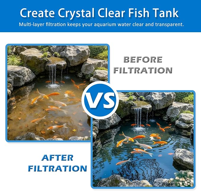2" Thick Koi Pond Filter Pad, Pond Filter Media, Pond Filter Material White