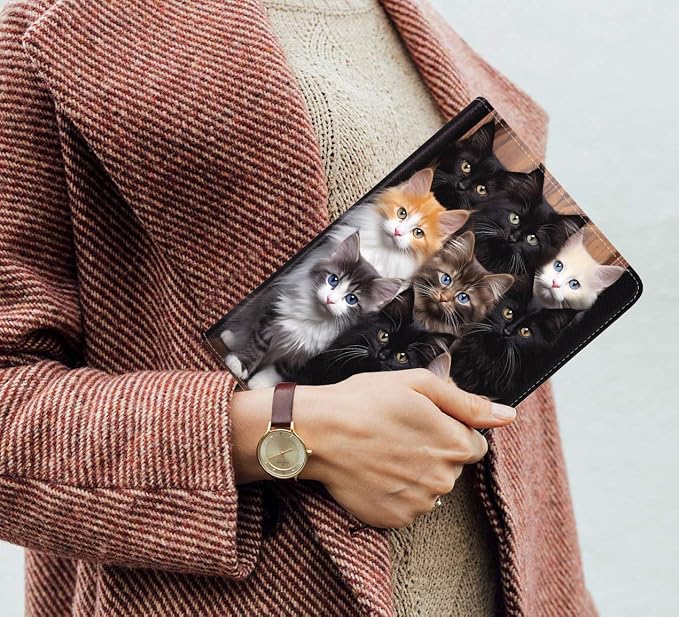 Case for iPad 6th/5th Generation (2018 2017 Model 9.7 Inch) iPad Air 2/Air 1 (9.7 Inch) Slim PU Leather Stand Folio Cover with Auto Wake Sleep African Woman Wolf