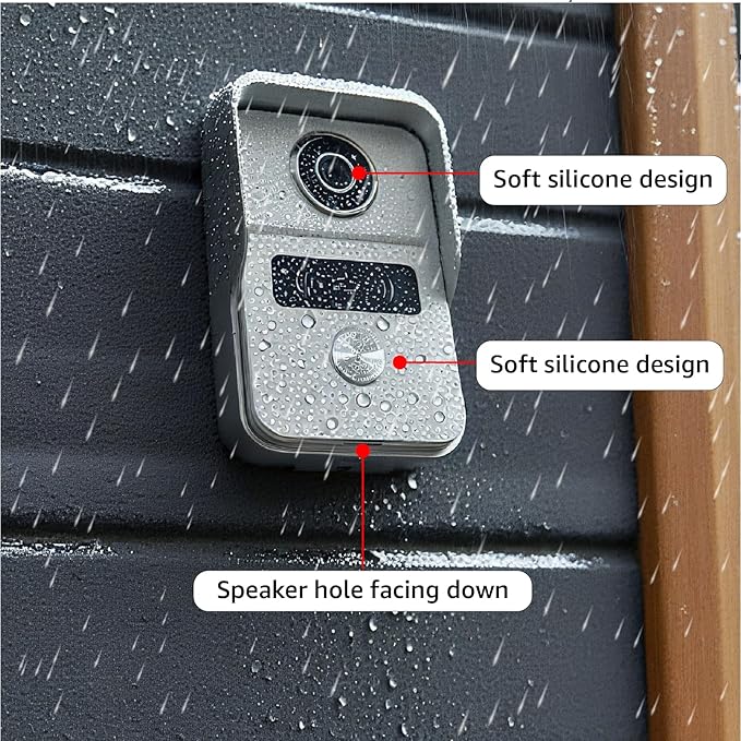 KeonBell 2 Wired Video Intercom System, 7 Inches Video Doorbell Camera with Monitor, Wired Video Door Phone HD Camera Kits Support tuya, Two Way Talk, Video Recording, Remote Unlock for Smart Home