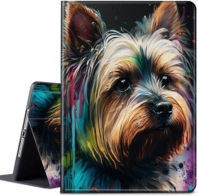Case for Samsung Galaxy Tab A9 Plus 2023/A11 Plus 2025 11 inch Lightweight Protective PU Leather Smart Stand Cover with Auto Wake Sleep Tablet Case Cover - American Flag &amp Fish