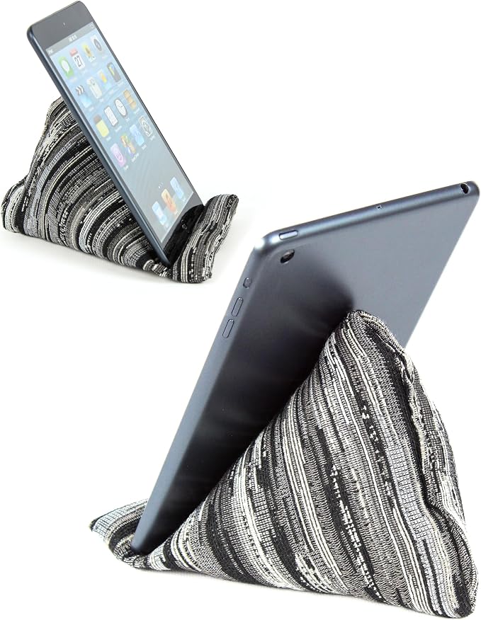 Handmade Phone Pillow Holder - The Wedge Mobile Device Stand - Fabric Phone Stand for All iPhones All Smartphones! 7 x 6.1 x 5.5 Inches (ABC)