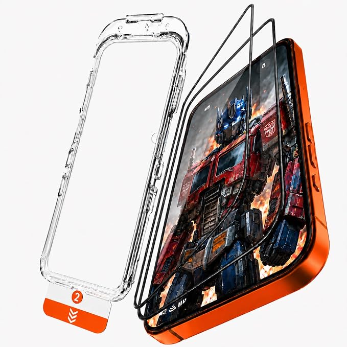 Transformers Licensed iPhone 15 Screen Protector | Impact Resistant Scratch Resistant Bubble-Free Install Smooth Touch Fit 365-Day Warranty