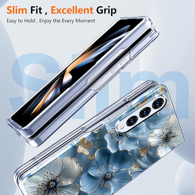 for Galaxy Z Fold4 CaseBuilt-in Magnet CircleWireless Charging | Military-Grade Shockproof case Cover for Samsung Galaxy Z Fold4Anagallis
