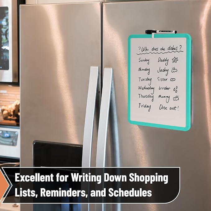 Mr. Pen- Dry Erase Board, 14” x 11” with a Black Dry Erase Marker, Small Mini White Board for Students