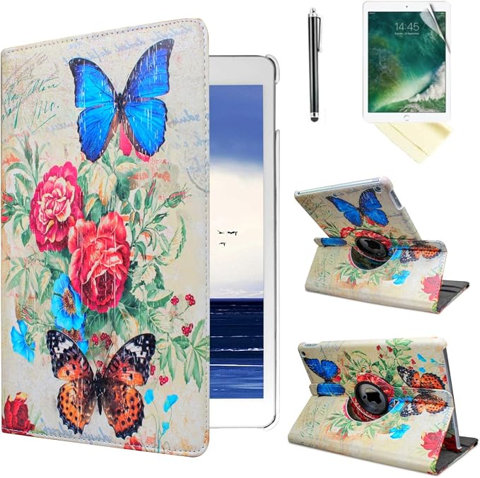 Case for iPad 10th Generation 10.9 Inch 2022 Released Model Number: A2696 A2757 A2777-360 Degree Rotating Protective Stand Cover with Auto Sleep/Wake (Animal)