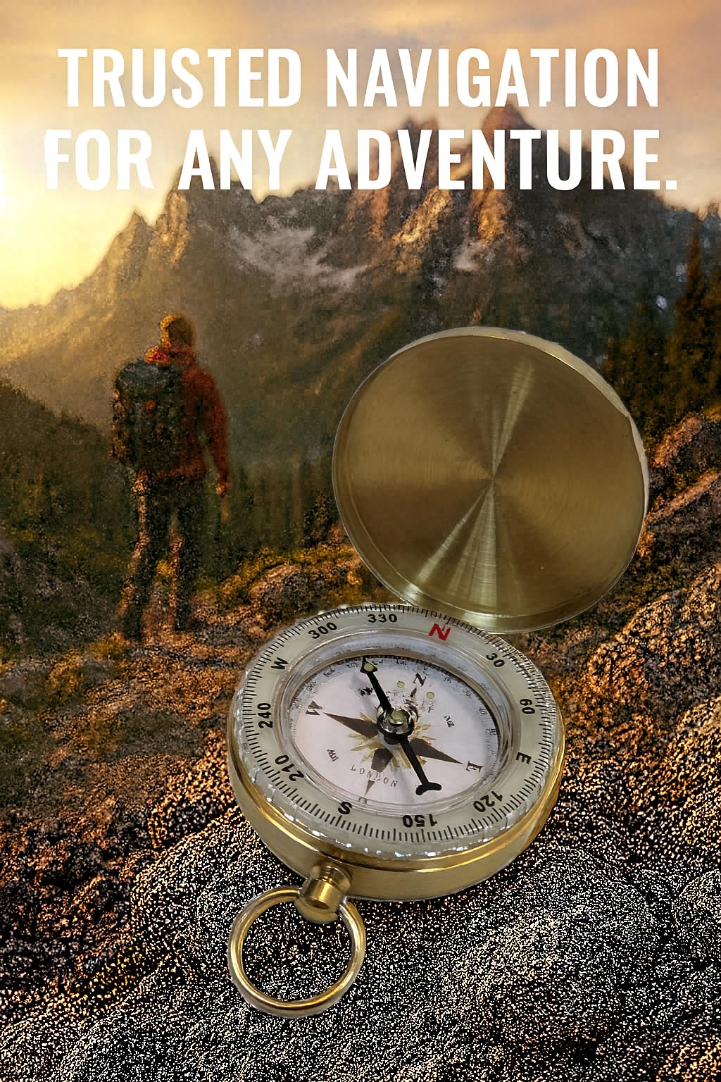 Glow in the Dark Brass Pocket Compass for Kids – Waterproof Navigation Tool for Camping, Hiking, Backpacking, Orienteering, Hunting, Survival Gear, Outdoor Safety & Adventure Gift