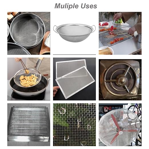 304 Stainless Steel Mesh 40Mesh, 15.7"x47.2" Metal Mesh Screen, Woven Fine Wire