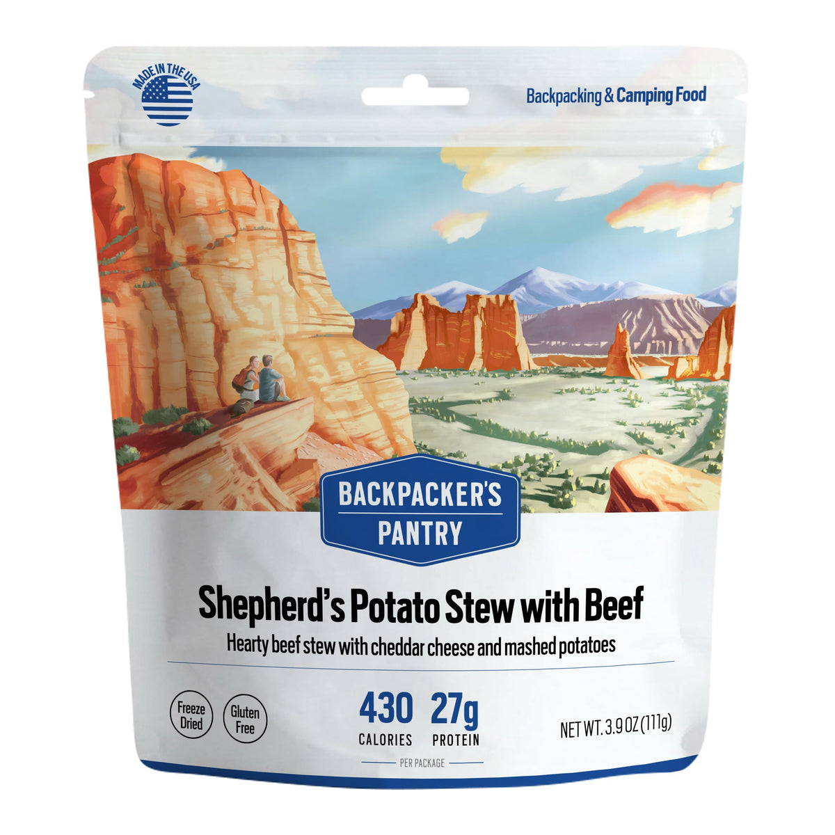 Backpacker's Pantry Shepherd's Potato Stew with Beef - Freeze Dried Backpacking & Camping Food - Emergency Food - 27 Grams of Protein, Gluten-Free - 1 Count