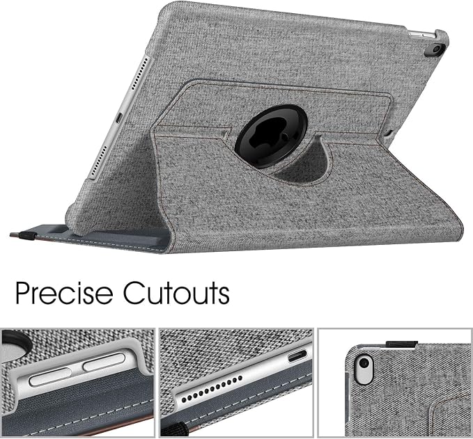Fintie Rotating Case for iPad Air 3rd Generation 2019 / iPad Pro 10.5 2017 | 360° Swivel Stand Landscape &amp Portrait Viewing Shockproof Protective Cover Pencil Holder Auto Sleep/Wake Black