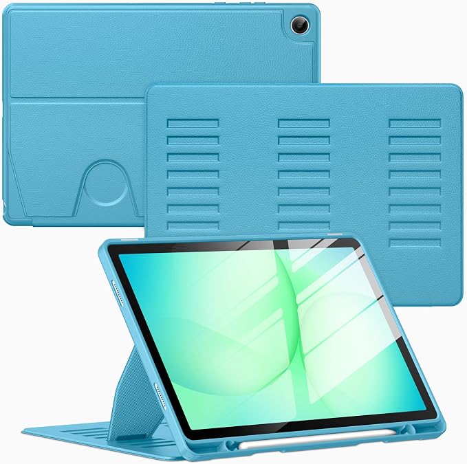 Case for Samsung Galaxy Tab A11+ Plus 11 inch 2026 Model (SM-X230/X236)Multiple Angles Stand CoverSoft BackPencil Holderand Auto Sleep/WakeBlack