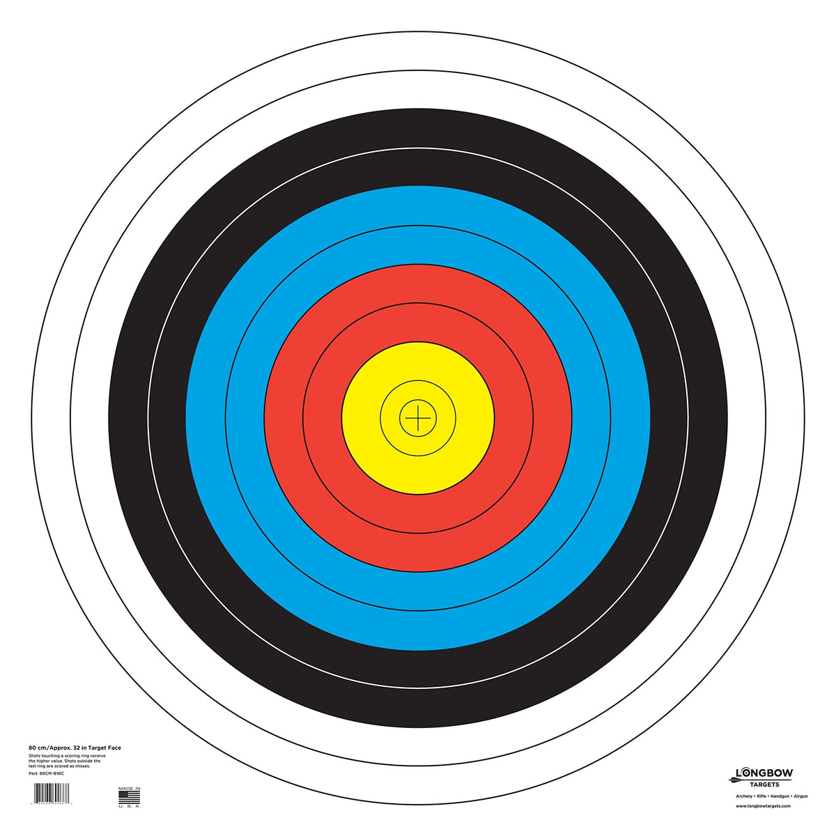 Archery Targets by Longbow (8 Pack (40cm) & (80cm) Folded, Archery Paper)
