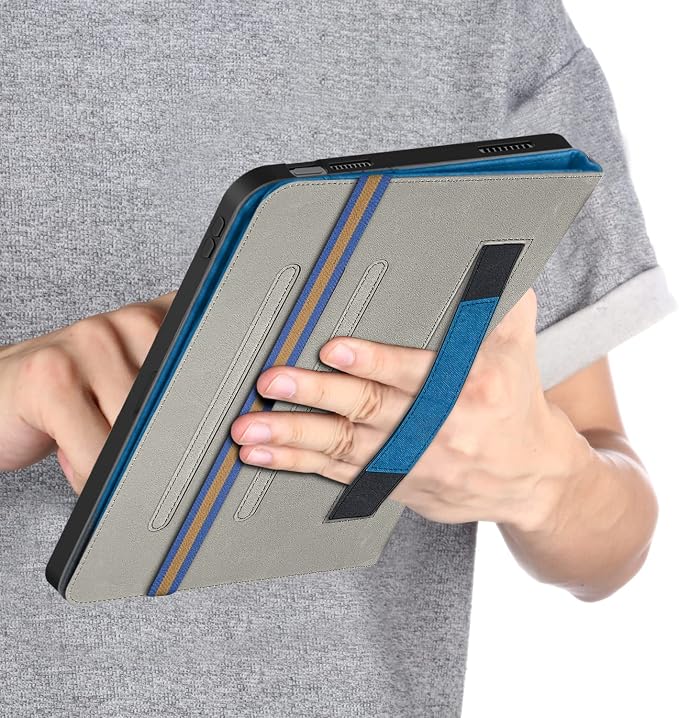 for iPad 10th Generation Case 10.9 inch 2022 with Pencil Holder PU Leather Smart ipad 11th A16 11inch Cover Model: A2696 /A2757 / A2777 Auto Sleep/WakeBlack